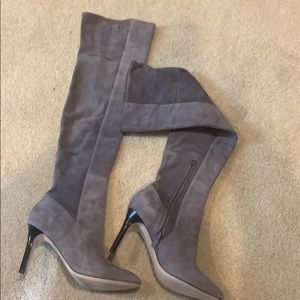 Light gray over the knee Cole Haan boots like new!